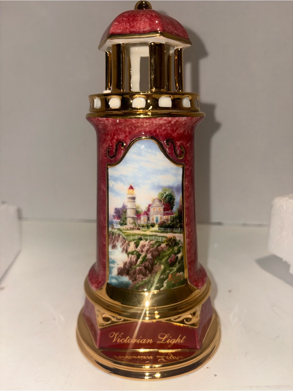 Victorian Light Ceramic Lighthouse Accent - Vintage